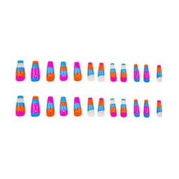 LICK Set Of 30 Glossy Glitter Press On Artificial Nails - Multi Color image 4