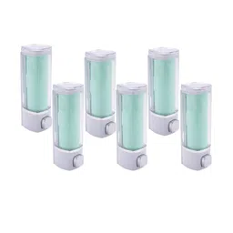 Kuber Industries Green & White 6 Pieces Soap Dispensers 250 ml Each-image-37