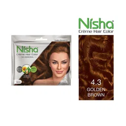 Nisha Set of 6 Creme Hair Colour 240g - Golden Brown-19