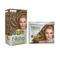 Nisha Creme Long Lasting Hair Colouring Combo Pack - LightBlonde 160 gm-16