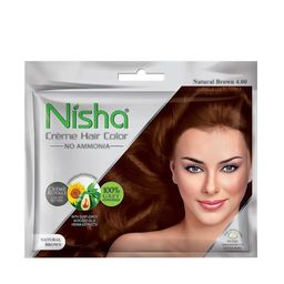 Nisha Pack of 6 Creme Hair Colour 240gm - Natural Brown-36