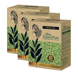 Nisha Pack of 3 Nature Mate Henna Based Hair Colour 180gm - Natural Black-42