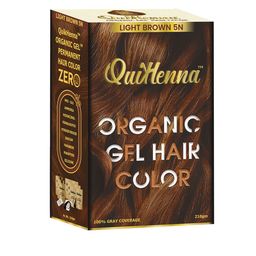 QUIKHENNA Ammonia-Free Organic Gel Permanent Hair Colour 210g - Light Brown 5N-56