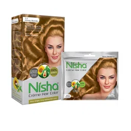 Nisha Long Lasting Creme Hair Colouring Combo Pack 160 gm-Honey Blonde-23