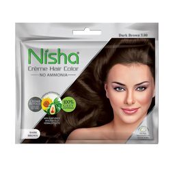 Nisha Pack of 6 Creme Hair Colour 240g - Dark Brown-27