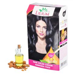 Lilium Haico Hair Color Cream With Olive Oil - 100ml - Black-57