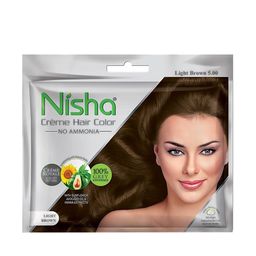 Nisha Pack of 6 Creme Hair Colour 240g - Light Brown-23
