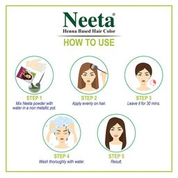 Neeta Set Of 10 Natural Henna Based Hair Colour For Silky Hair-15g Each - Natural Brown image 5