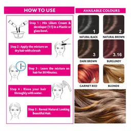 Lilium Haico Hair Color Cream With Olive Oil - 100ml - Black image 3