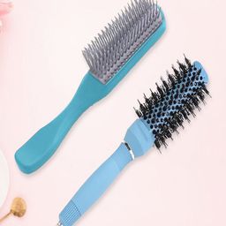 Kuber Industries Set of 2  Bristles Hair Brush With Paddle-66