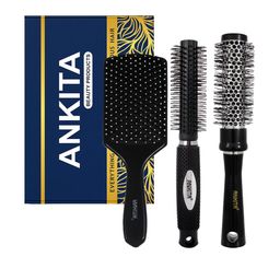 ANKITA 3-Pcs AP-2413 Hair Brush Combo - Black-image-73