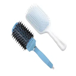 Kuber Industries Set of 2 Flexible Bristles Hair Brush With Paddle-0