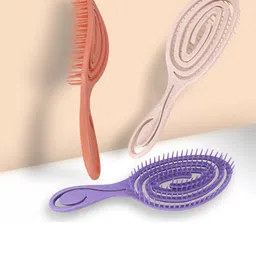 FEELHIGH Set Of 3 Professional Foldable Brush for Styling & Reduces Hair Breakage-1