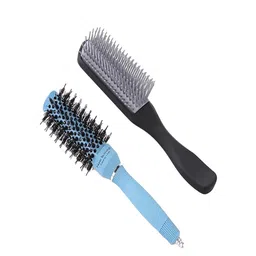Kuber Industries Set of 2 Flexible Bristles Hair Brush With Paddle-1