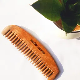 Enable Nature Neem Wood Curved Detangle Wide Teeth Comb-41