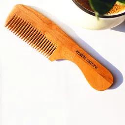 Enable Nature Neem Wood Handle Comb with Fine Teeth image 2