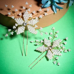VOGUE HAIR ACCESSORIES Women Set of 2 Beaded Comb Pin-image-21