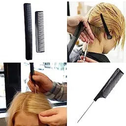 FEELHIGH Set Of 10 Cut Styling Hairdressing Barbers Combs - Black image 2