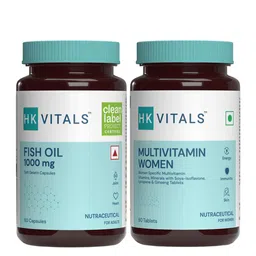 HK VITALS Fish Oil 1000mg Capsules & Multivitamin Women - 60 N Each-34