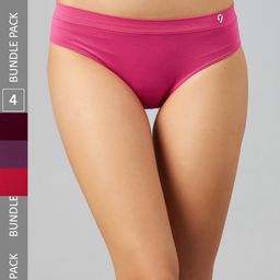 C9 AIRWEAR Women Pack Of 4 Seamless 4-Way Stretch Hipster Briefs-image-93