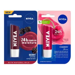 NIVEA Fruity Blackberry Shine + Cherry Shine Lip Balm Combo-picture-38