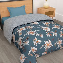 Story@home Floral Printed Ac Room 180 GSM Reversible Single Bed Comforter-picture-35