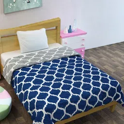 Divine Casa Navy Blue Microfiber Mild Winter 120 GSM Single Bed Comforter-image-53