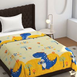 BREVARD Cream-Coloured Cartoon Characters 150 GSM Single Bed Comforter-image-73