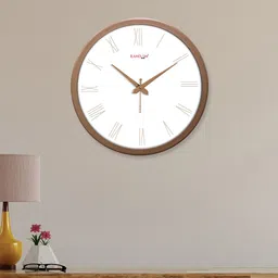 RANDOM Modern Stylish White & Copper-Toned Contemporary Wall Clock-19
