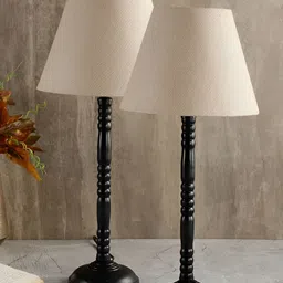 BTR CRAFTS Khaki 2 Pieces Table Lamps with Adjustable Cord-41