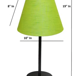 BTR CRAFTS Raven Green & Black 2 pieces Textured Frustum Table Lamp With Adjustable Cord image 2