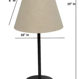 BTR CRAFTS Raven Khaki & Black 2 Pcs Textured Jute Frustum Table Lamp & Adjustable Cord image 3