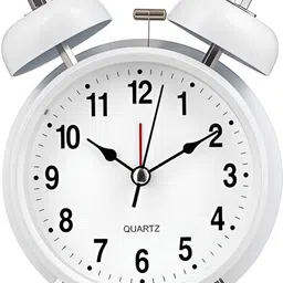Sigaram White Round Contemporary Table Clock-picture-21