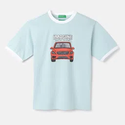United Colors of Benetton Boys Typography Printed Round Neck Pure Cotton T-shirt-image-80