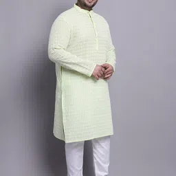 SOJANYA PLUS Plus Size Embroidered Kurta With Pyjamas & Nehru Jacket-33