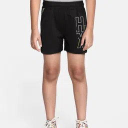 HRX by Hrithik Roshan Boys Black Typography Printed Lifestyle Cotton Shorts-image-50