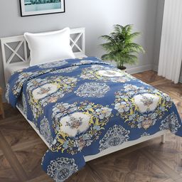 MORADO Blue & White Ethnic Motifs Printed Single Duvet Cover-picture-42