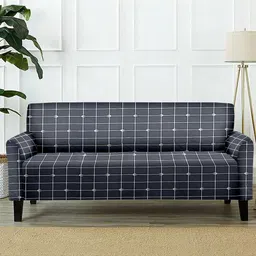 Cortina Grey Printed Three-Seater Sofa Cover-image-76