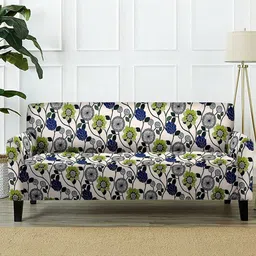 Cortina Multicolor Printed Three-Seater Sofa Cover-image-3