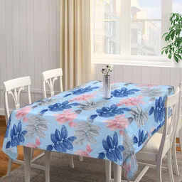 Arrabi Blue Leaf 6-Seater Table Cover-31