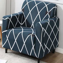 HOKIPO Printed Stretchable Universal 1 Seater Sofa Cover-image-12