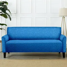 Cortina Blue Geometric Printed 3-Seater Sofa Cover-image-43