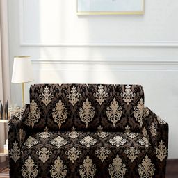 Cortina Grey Printed 4 Seater Sofa Cover-image-56