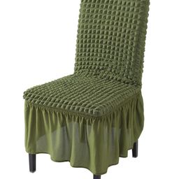 HOKIPO Green Bubble Frill Stretchable Table Chair Cover-image-35