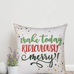 Home White & Green Embroidered Square Cushion Covers-25