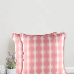 Home Set Of 2 Red & White Printed Cushion Covers-3