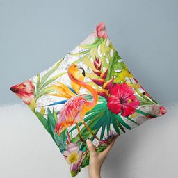 BIANCA Multicoloured Abstract Square Cushion Cover image 1
