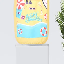 SWAYAM Yellow & Blue Let Sun Shine Digitally Printed Water Dispenser Cover-image-91
