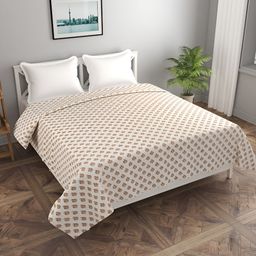 MORADO Off White & Pink Printed Single Duvet Cover-picture-42
