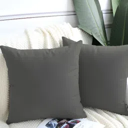 DADDY COOL Grey 2 Pieces Velvet Filled Cushions With Cover-24